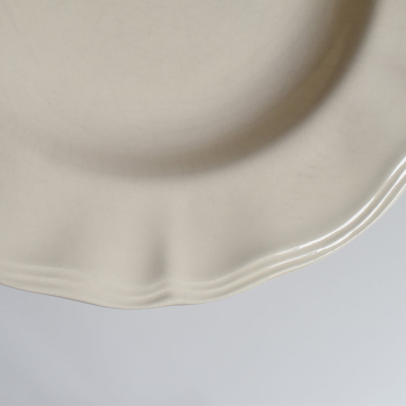 Vintage Deep Plate, Flower Rim I