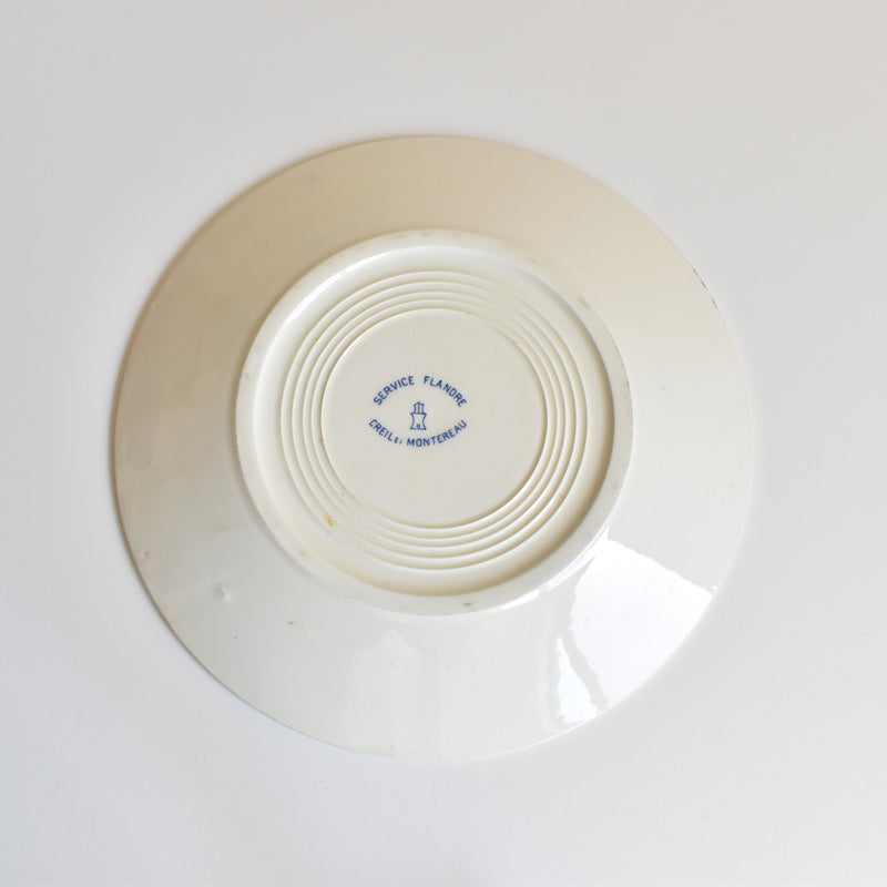Antique plate Creil et Montereau Flandre A
