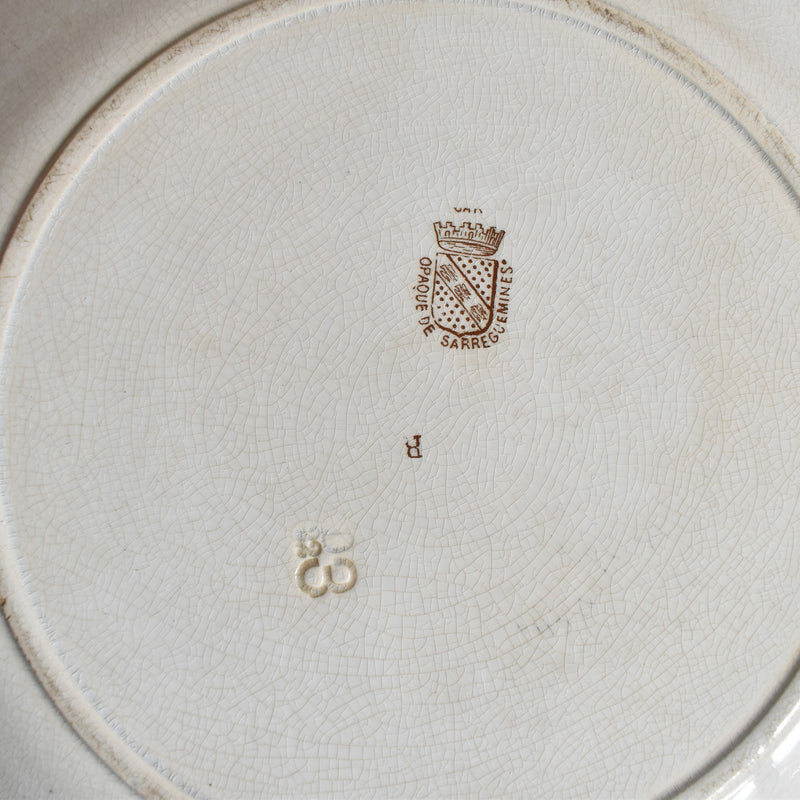 アンティークプレート サルグミンヌ Opaque de Sarreguemines I