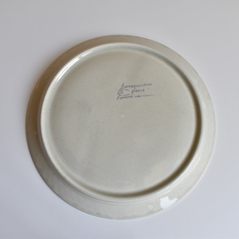 Vintage Fondue Plate, Sarreguemines, Chardons B