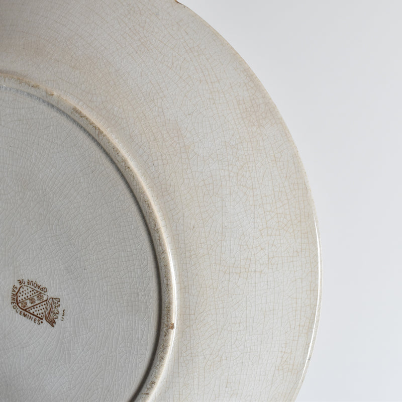 アンティークプレート サルグミンヌ Opaque de Sarreguemines I