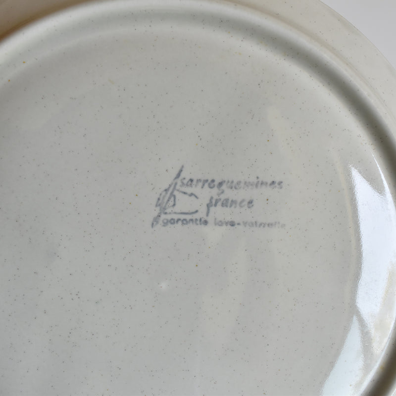 Vintage Fondue Plate, Sarreguemines, Chardons B