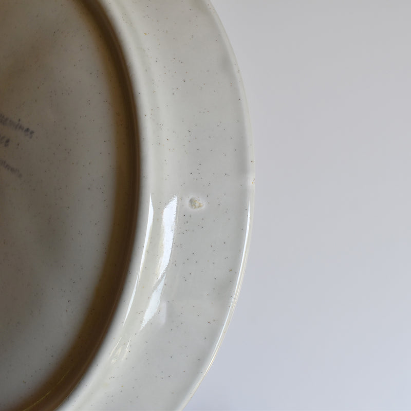 Vintage Fondue Plate, Sarreguemines, Chardons B
