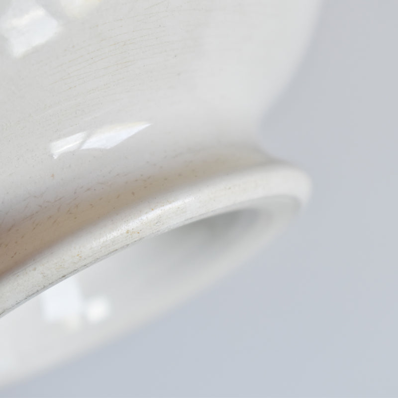 Vintage Cafe au Lait Bowl, Badonviller, Basque pattern