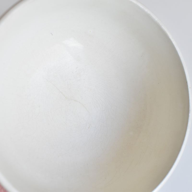 Vintage Cafe au Lait Bowl, Badonviller, Basque pattern