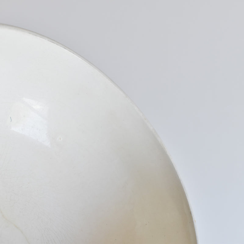 Vintage Cafe au Lait Bowl, Badonviller, Basque pattern
