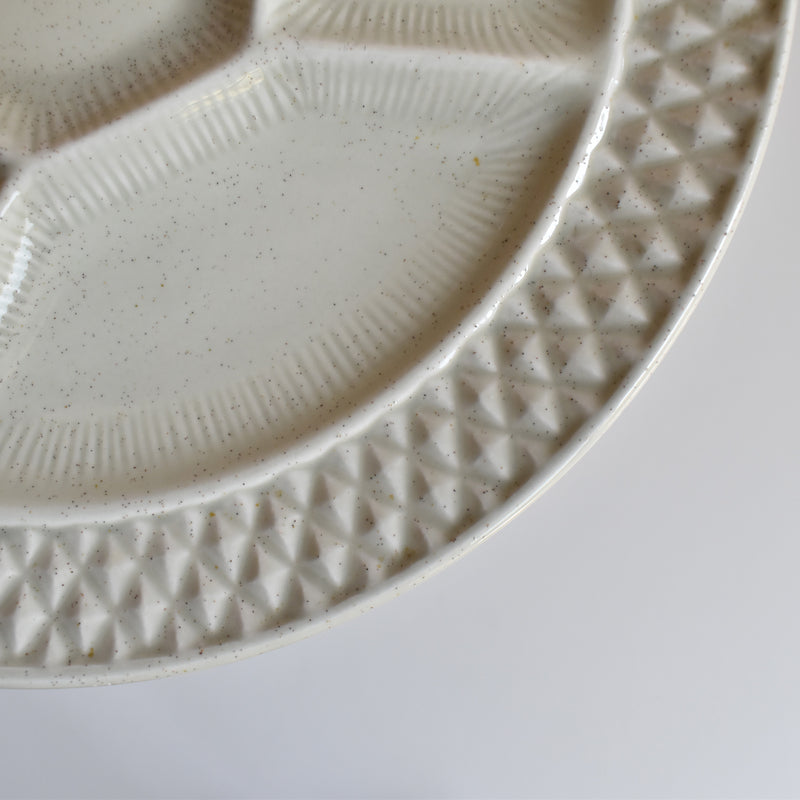 Vintage Fondue Plate, Sarreguemines, Chardons B
