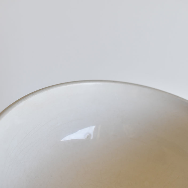Vintage Cafe au Lait Bowl, Badonviller, Basque pattern