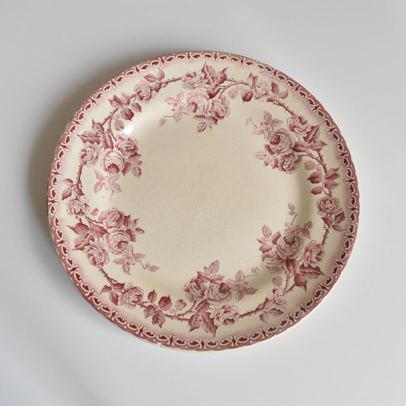 Antique Dessert Plate CHOISY LE ROI Roses