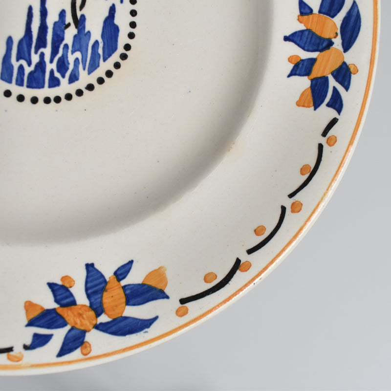 Antique Plate Longwy Trianon D