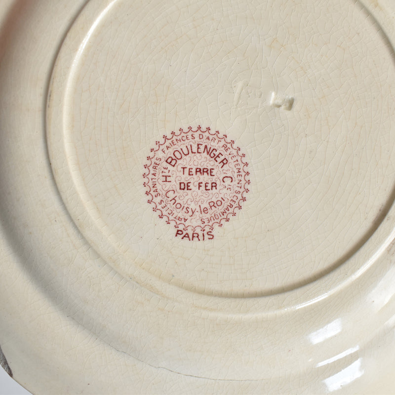 Antique Dessert Plate CHOISY LE ROI Roses