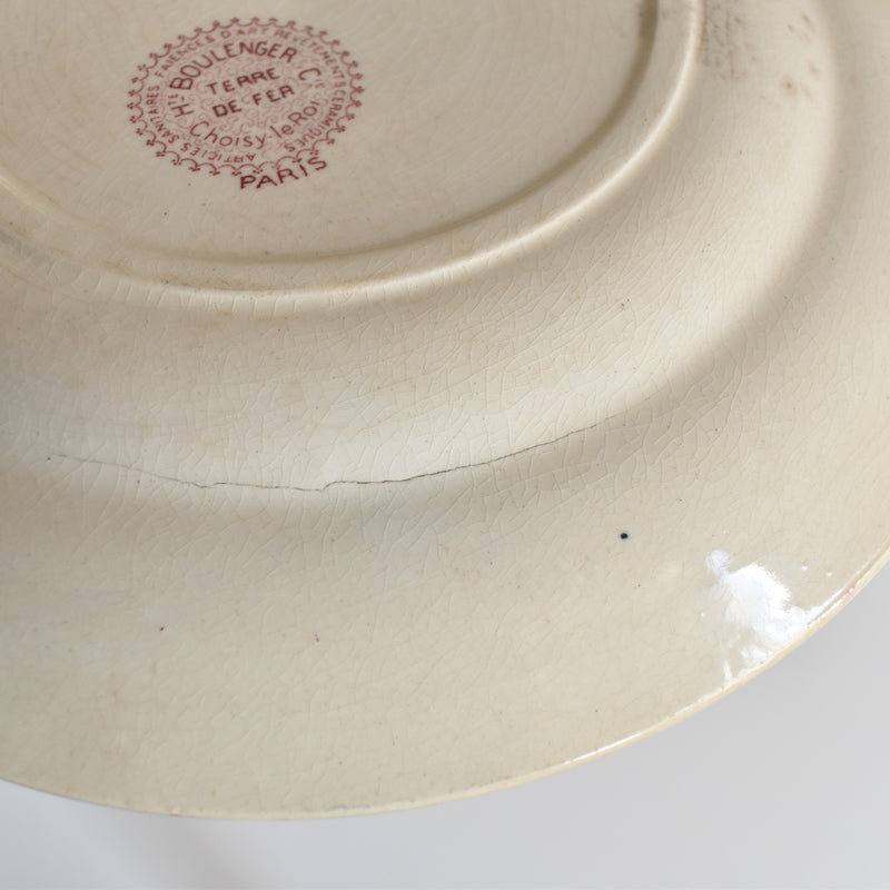 Antique Dessert Plate CHOISY LE ROI Roses