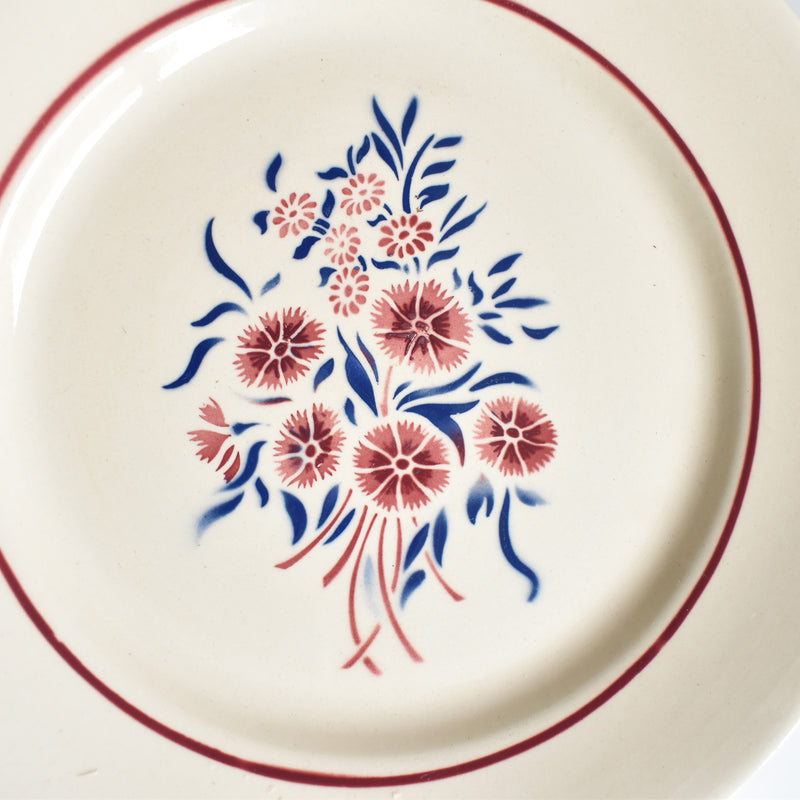 Antique dessert plate, Badonviller, Francine A