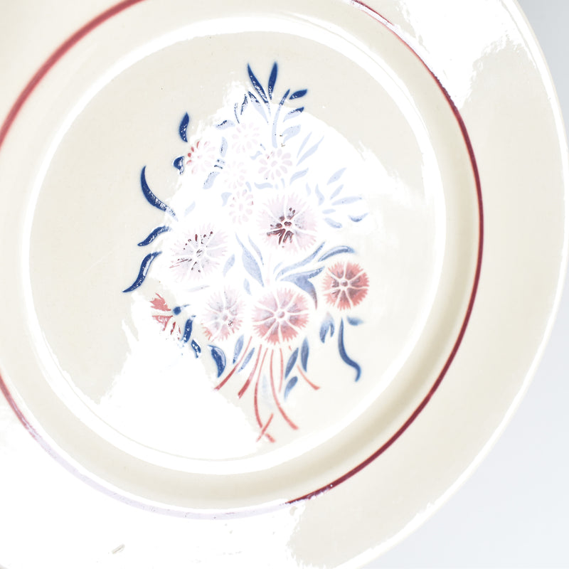 Antique dessert plate, Badonviller, Francine A