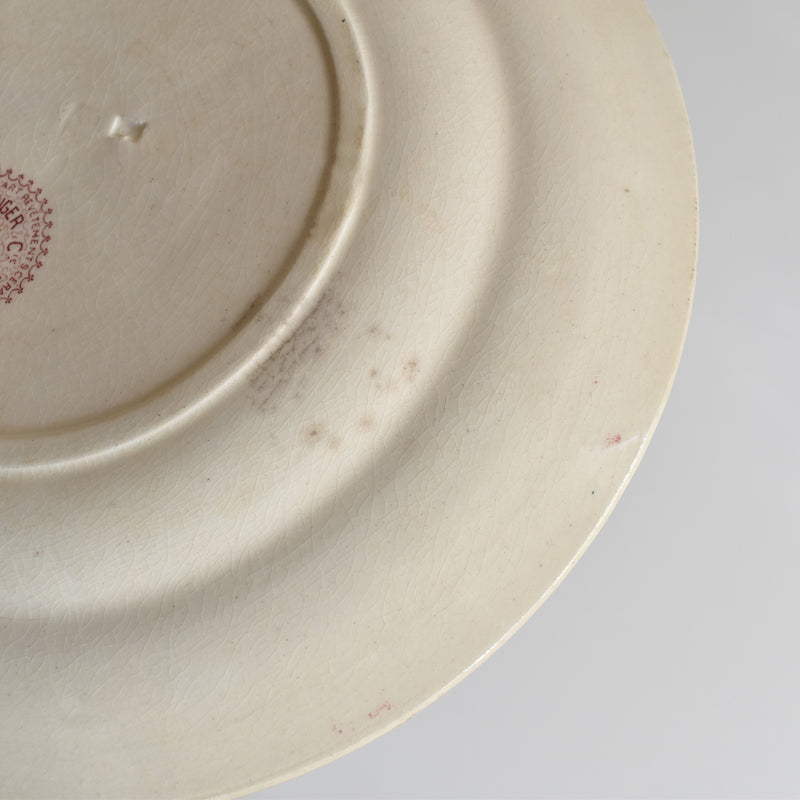 Antique Dessert Plate CHOISY LE ROI Roses