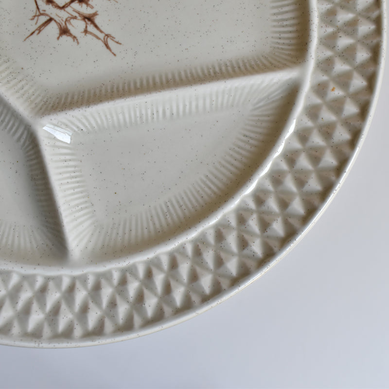 Vintage Fondue Plate Sarreguemines Chardons C