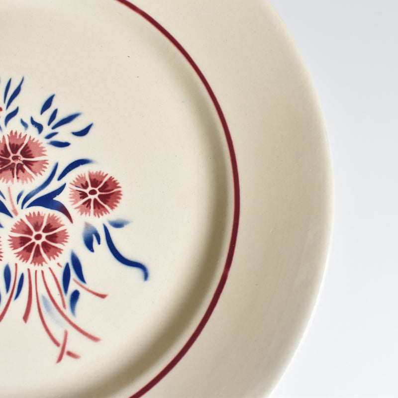 Antique dessert plate, Badonviller, Francine A