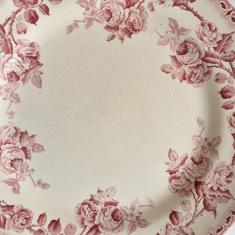 Antique Dessert Plate CHOISY LE ROI Roses
