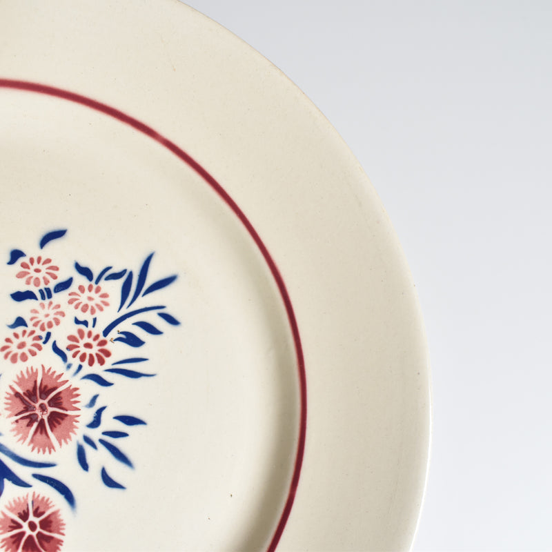 Antique dessert plate, Badonviller, Francine A