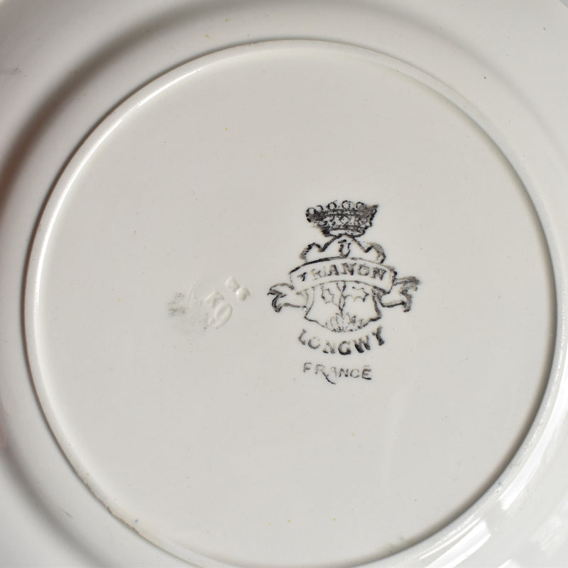 Antique Dessert Plate Longwy Trianon A