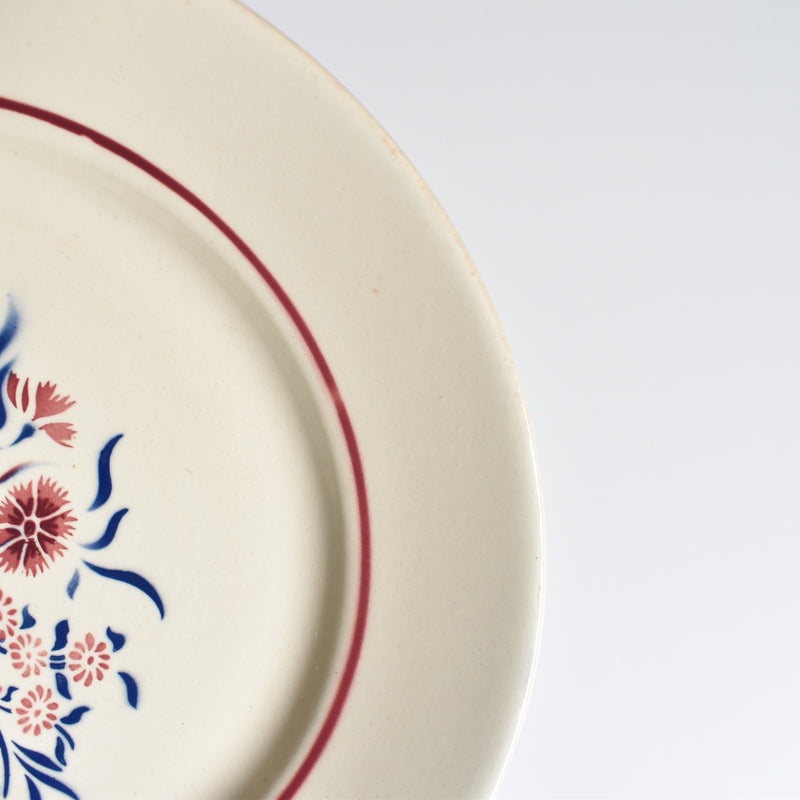 Antique dessert plate, Badonviller, Francine A