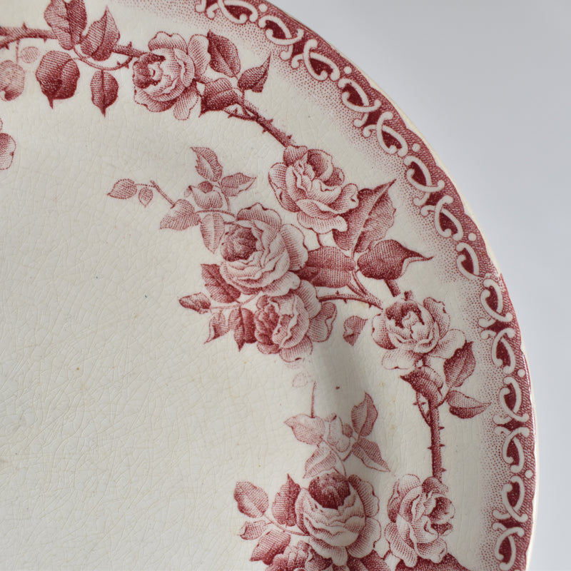 Antique Dessert Plate CHOISY LE ROI Roses
