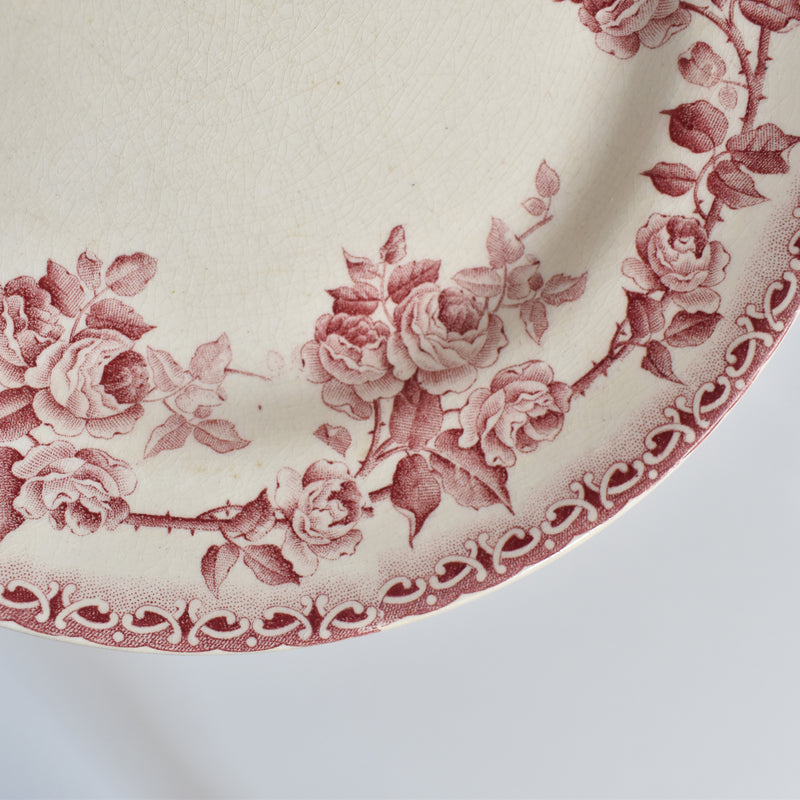 Antique Dessert Plate CHOISY LE ROI Roses