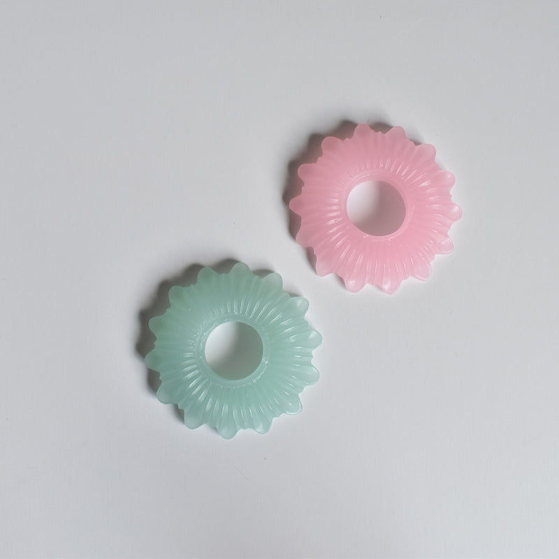 蝋キャンドルホルダーと蝋受け Céladon (セラドン）