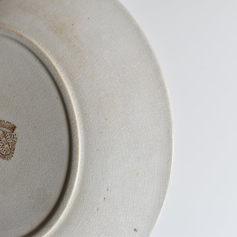 Antique Dessert Plate, Sarreguemines, Opaque de Sarreguemines A