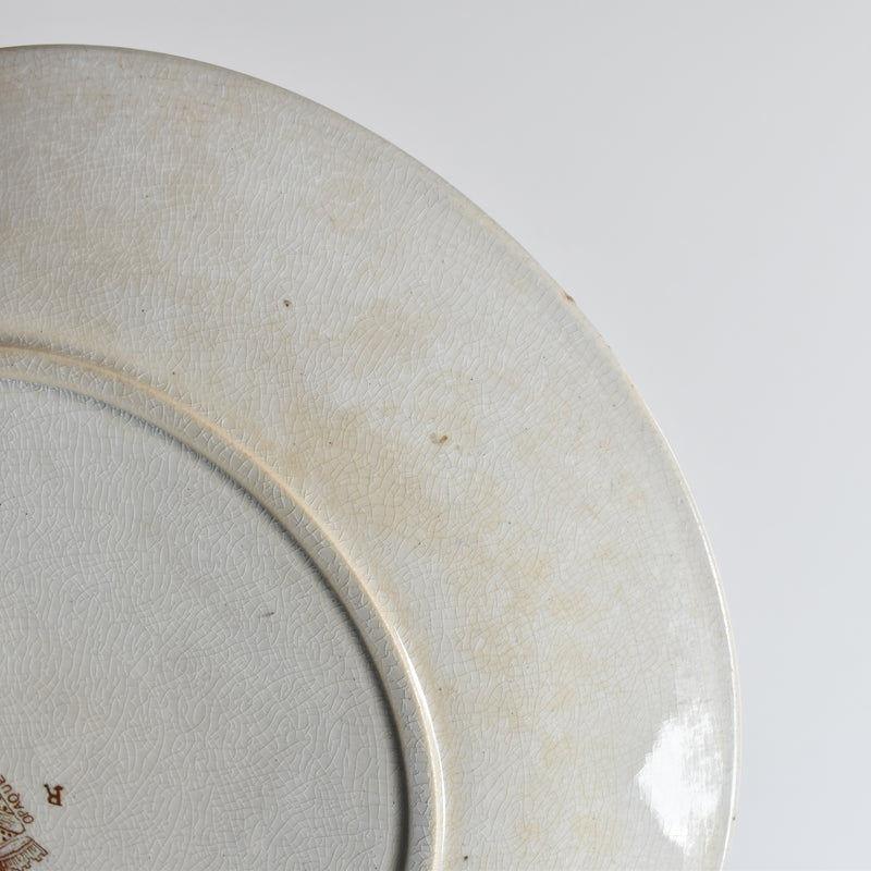 Antique Dessert Plate, Sarreguemines, Opaque de Sarreguemines A