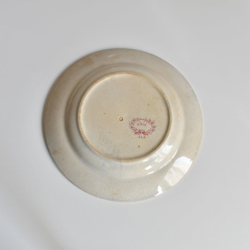 Antique dessert plate J&E Gem