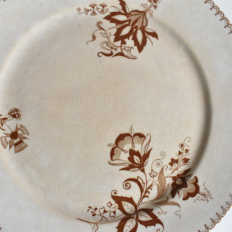 Antique Dessert Plate, Sarreguemines, Opaque de Sarreguemines A
