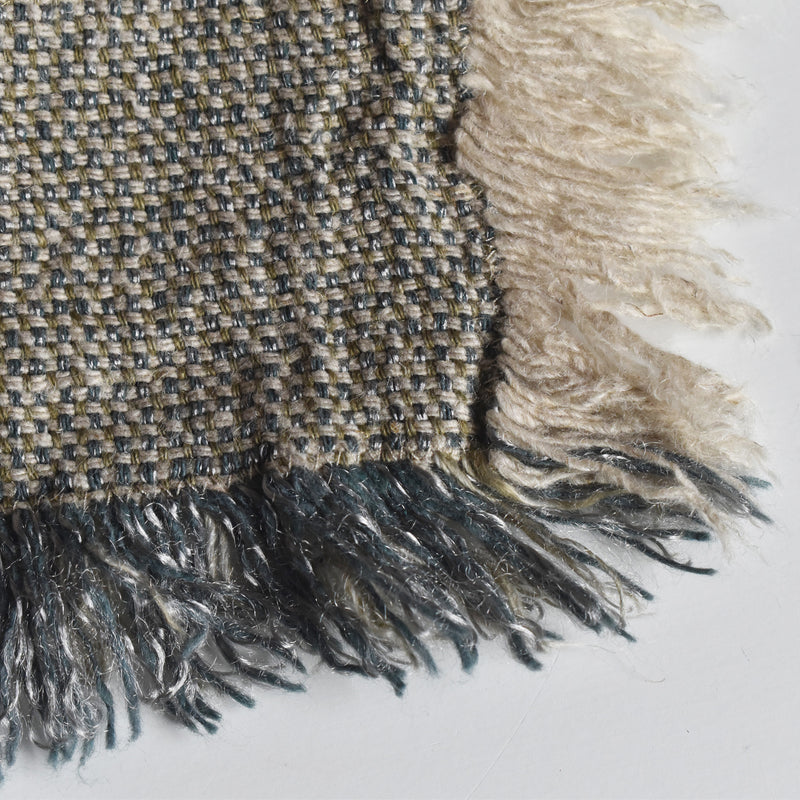 テーブルクロス　リネン　OXFORD ブルー/グリーン