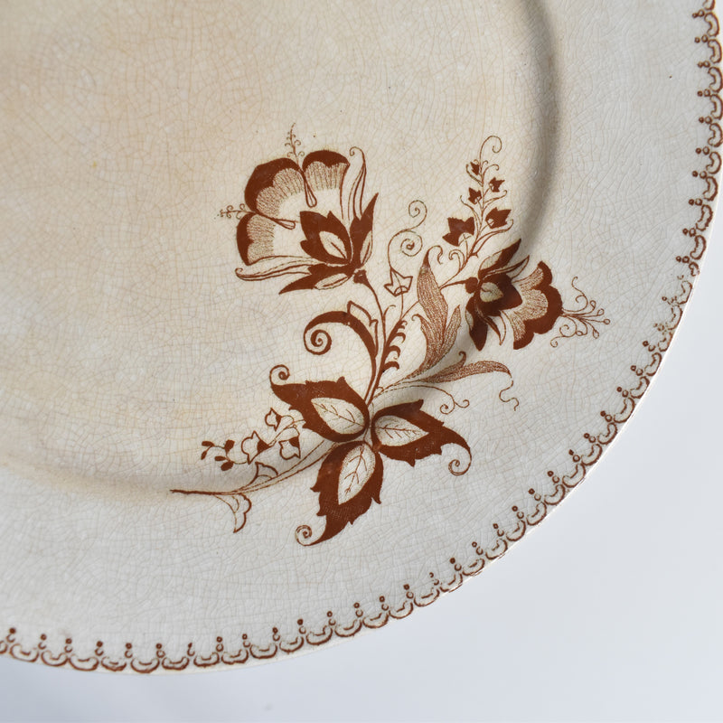 Antique Dessert Plate, Sarreguemines, Opaque de Sarreguemines A