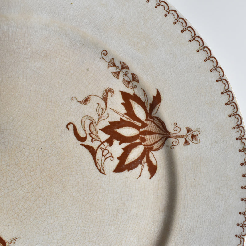 Antique Dessert Plate, Sarreguemines, Opaque de Sarreguemines A