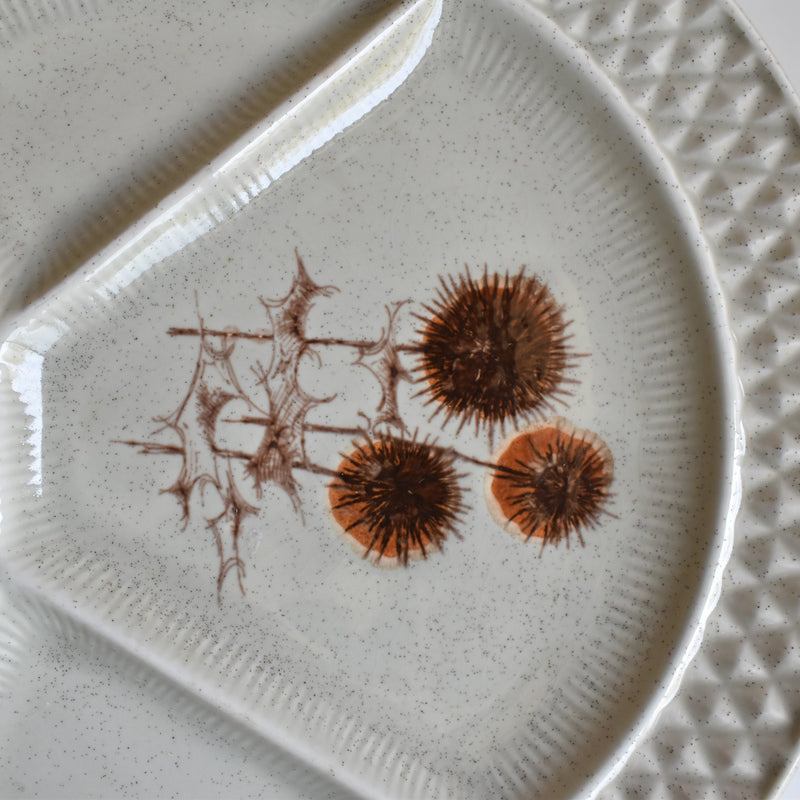 Vintage Fondue Plate Sarreguemines Chardons D