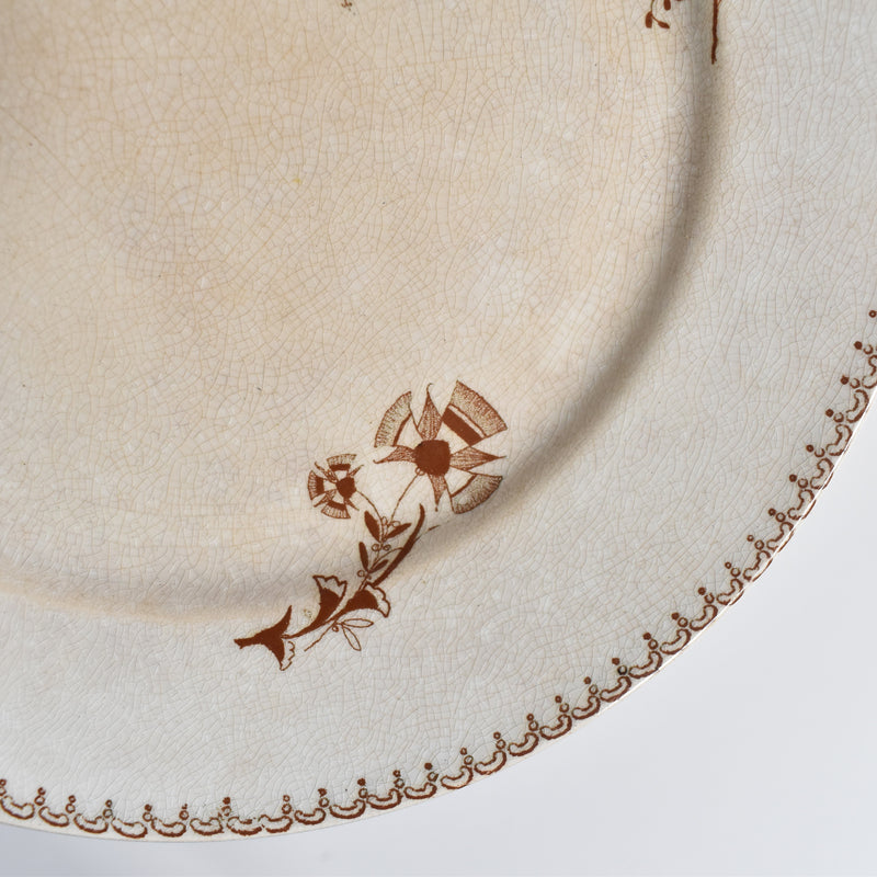 Antique Dessert Plate, Sarreguemines, Opaque de Sarreguemines A