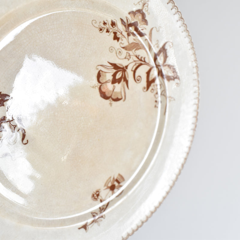 Antique Dessert Plate, Sarreguemines, Opaque de Sarreguemines A