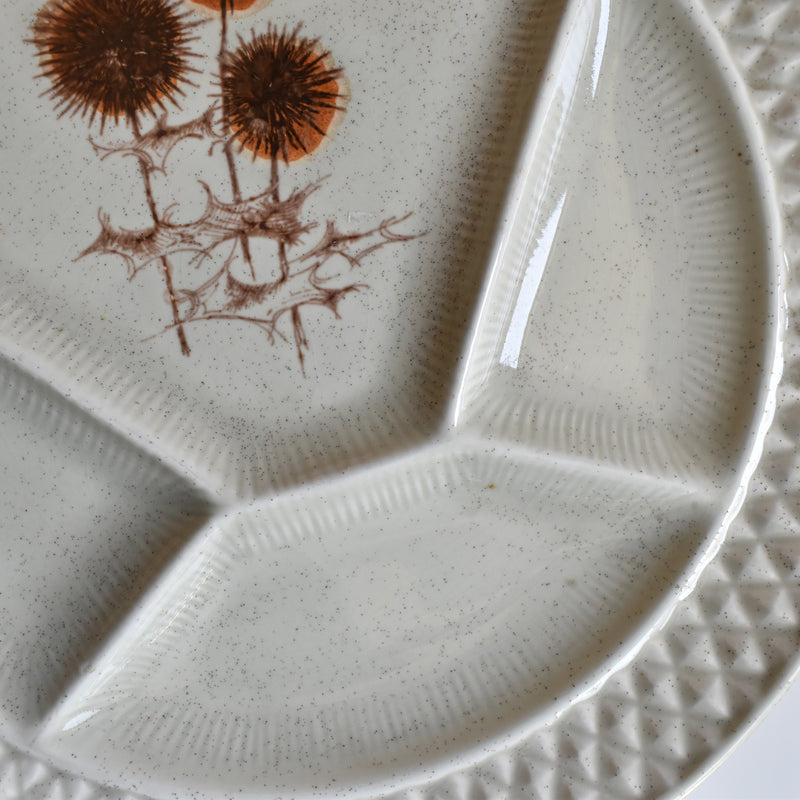 Vintage Fondue Plate Sarreguemines Chardons D