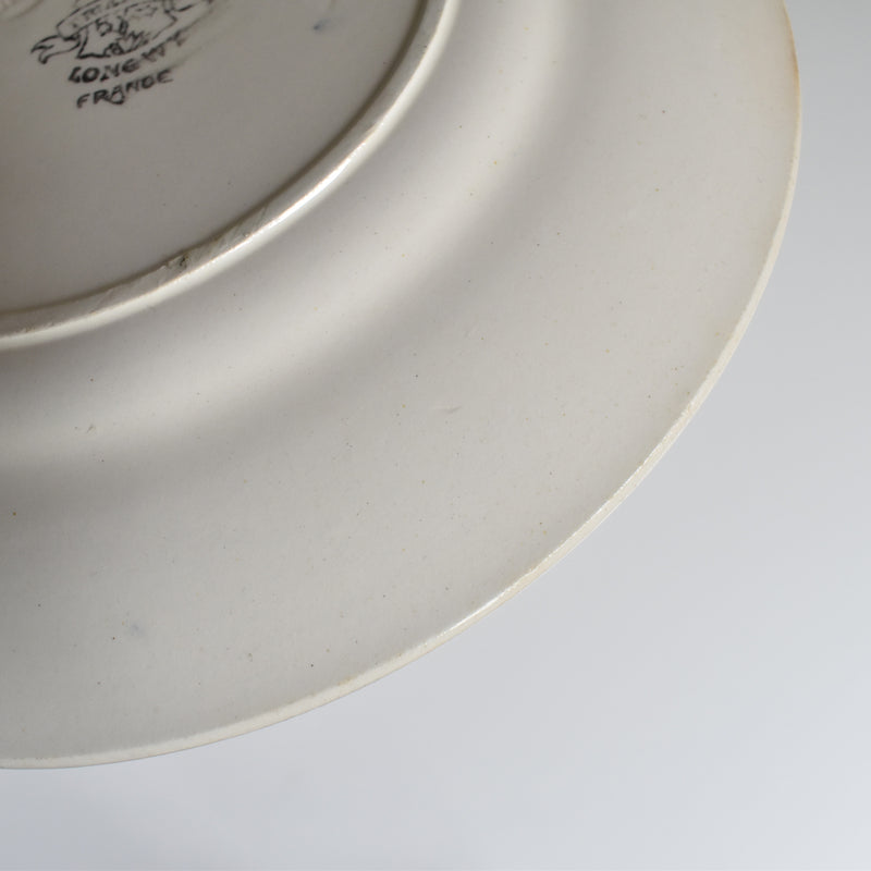 Antique dessert plate, Longwy, Trianon B