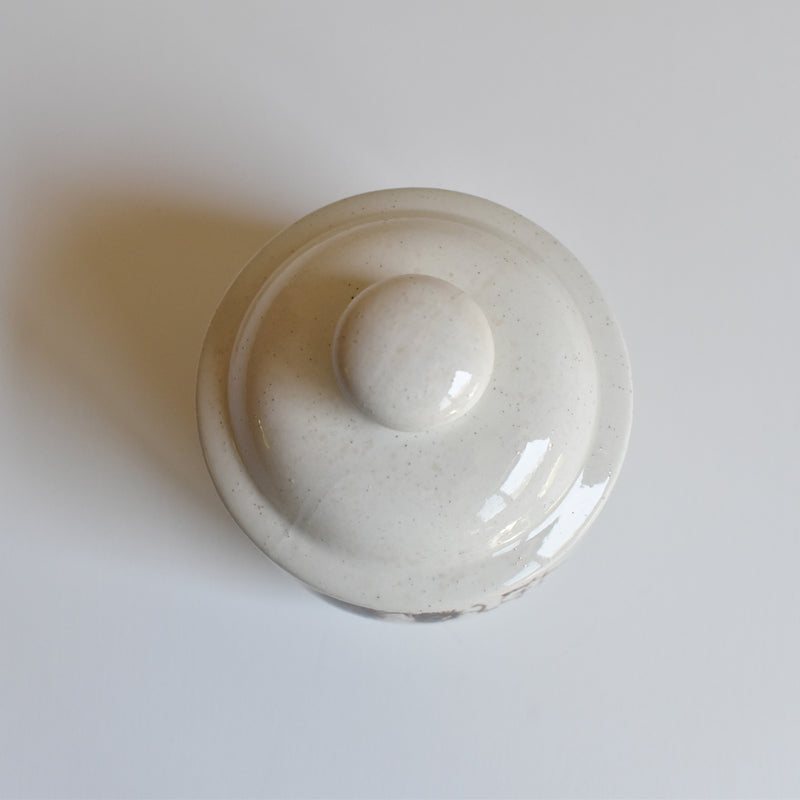 Vintage sugar bowl, Sarreguemines Chardons