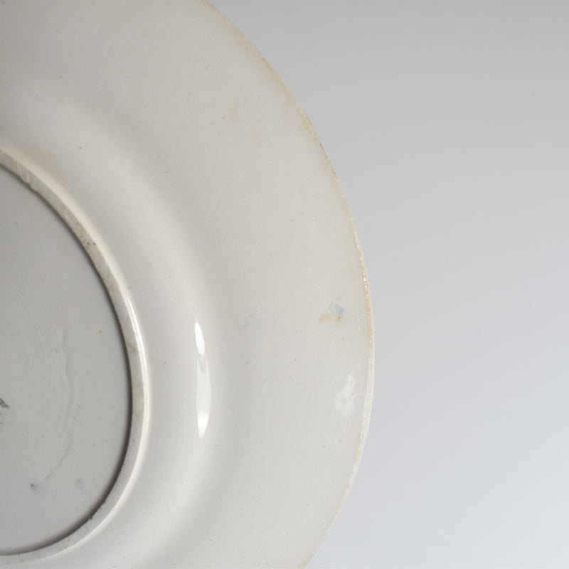 Antique dessert plate, Longwy, Trianon B