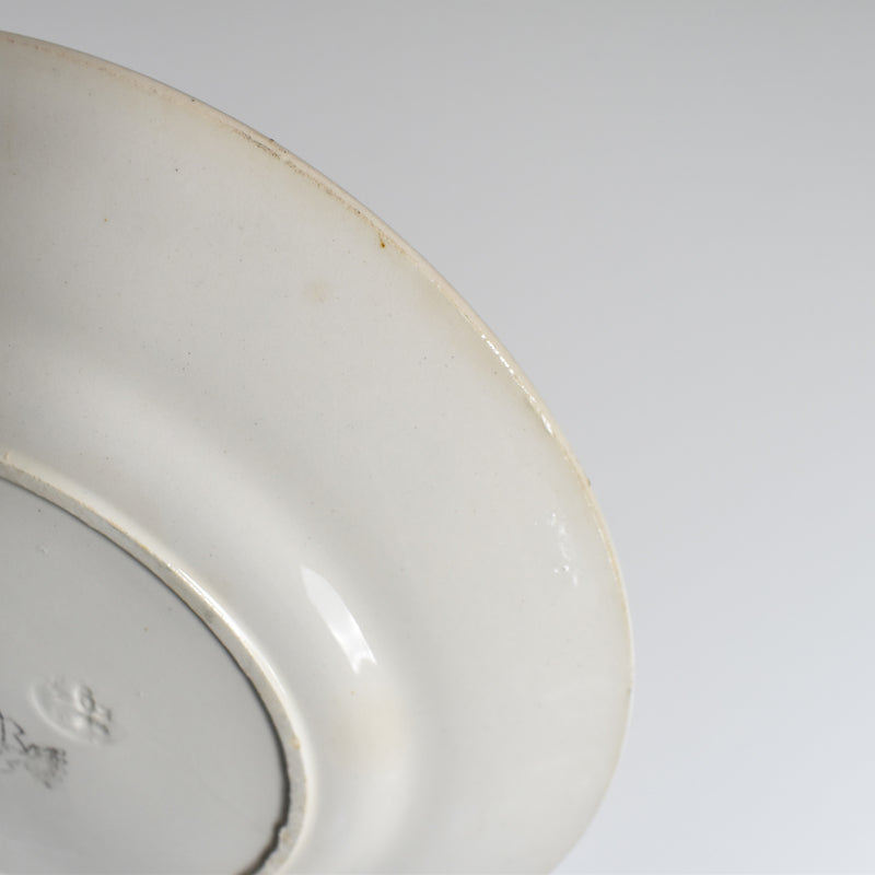 Antique dessert plate, Longwy, Trianon B