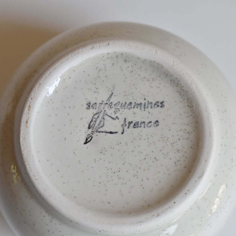 Vintage sugar bowl, Sarreguemines Chardons