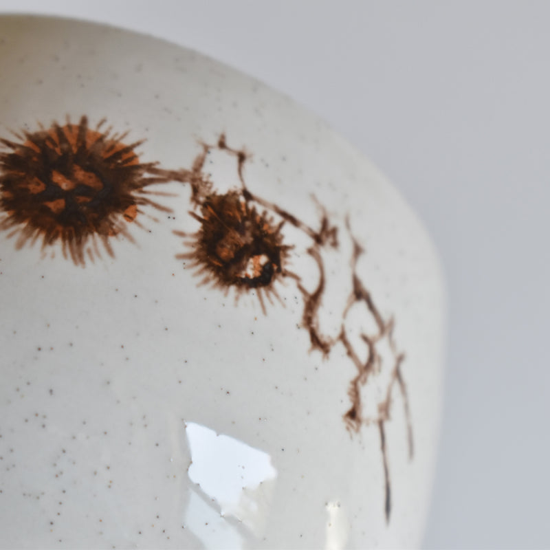 Vintage sugar bowl, Sarreguemines Chardons