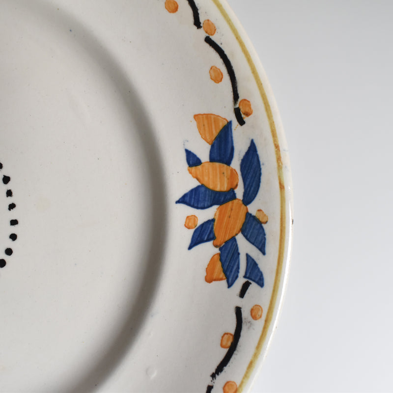 Antique dessert plate, Longwy, Trianon B