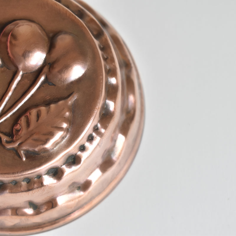 Vintage Copper Mold Cake Pan Cerise