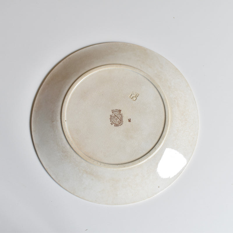 Antique dessert plate Sarreguemines Opaque de Sarreguemines C