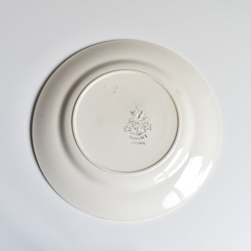 Antique dessert plate, Longwy Trianon C