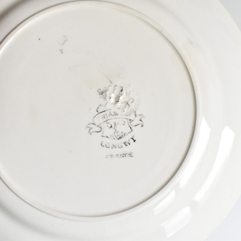 Antique dessert plate, Longwy Trianon C